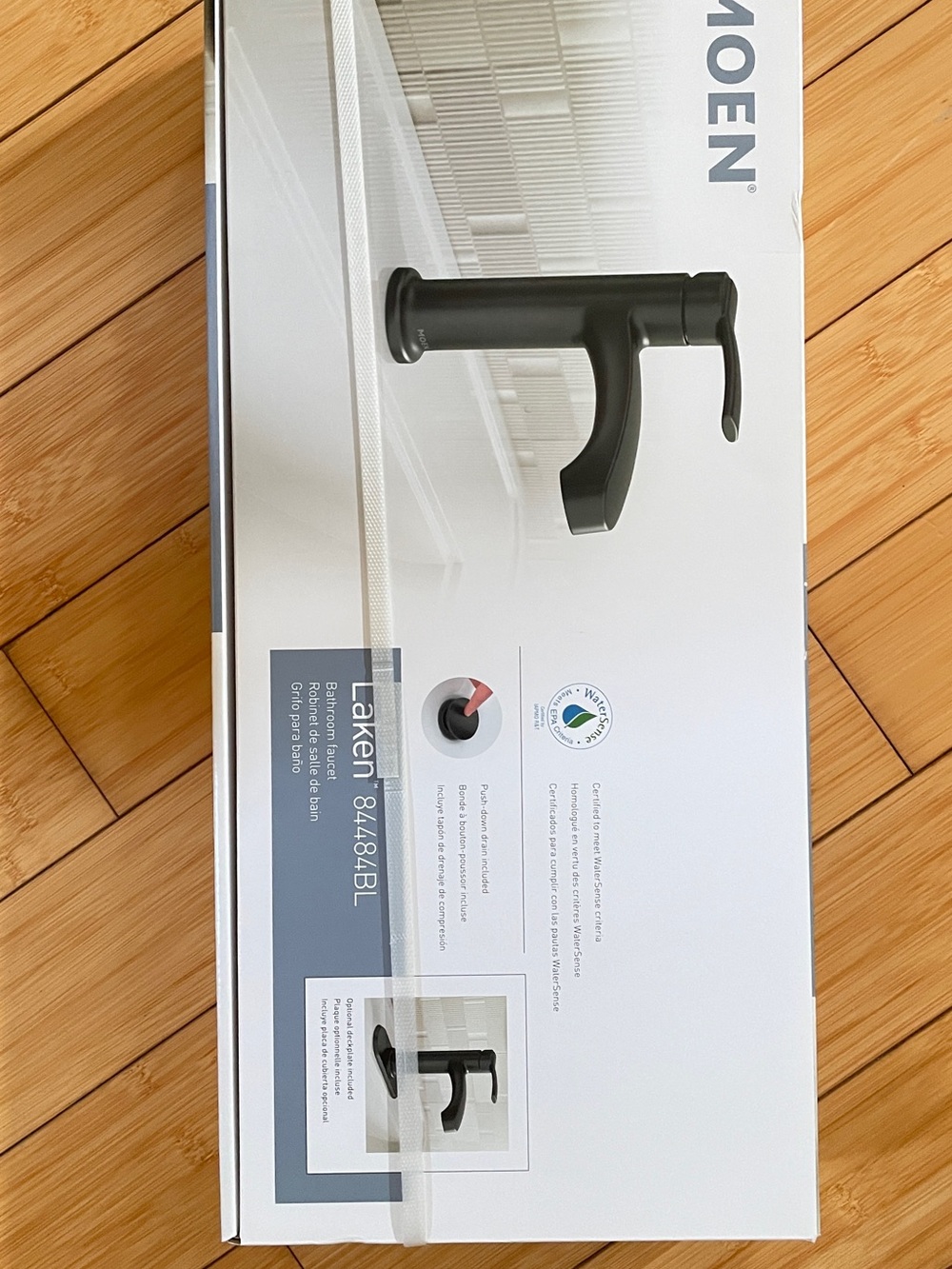 Moen Laken Single-Handle Bathroom Faucet in Matte Black